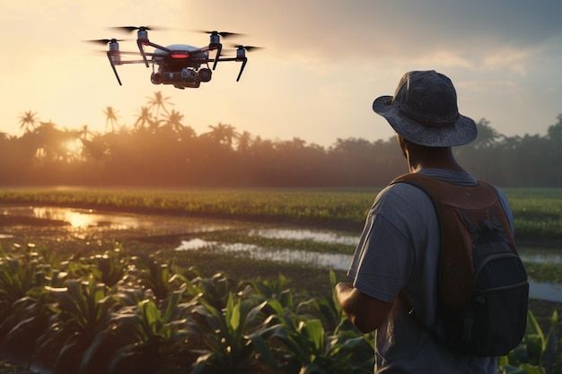 Falcon AgroPro опрыскивает поле подсолнечника в Полтавской области